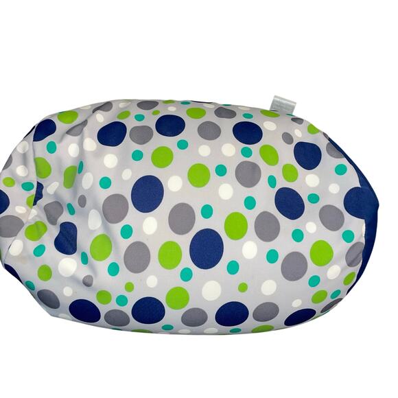 FOM Brookstone Polka Dot Tube Microbead Nylon Plush Stuffed Pillow 12" Pocket - Picture 9 of 9